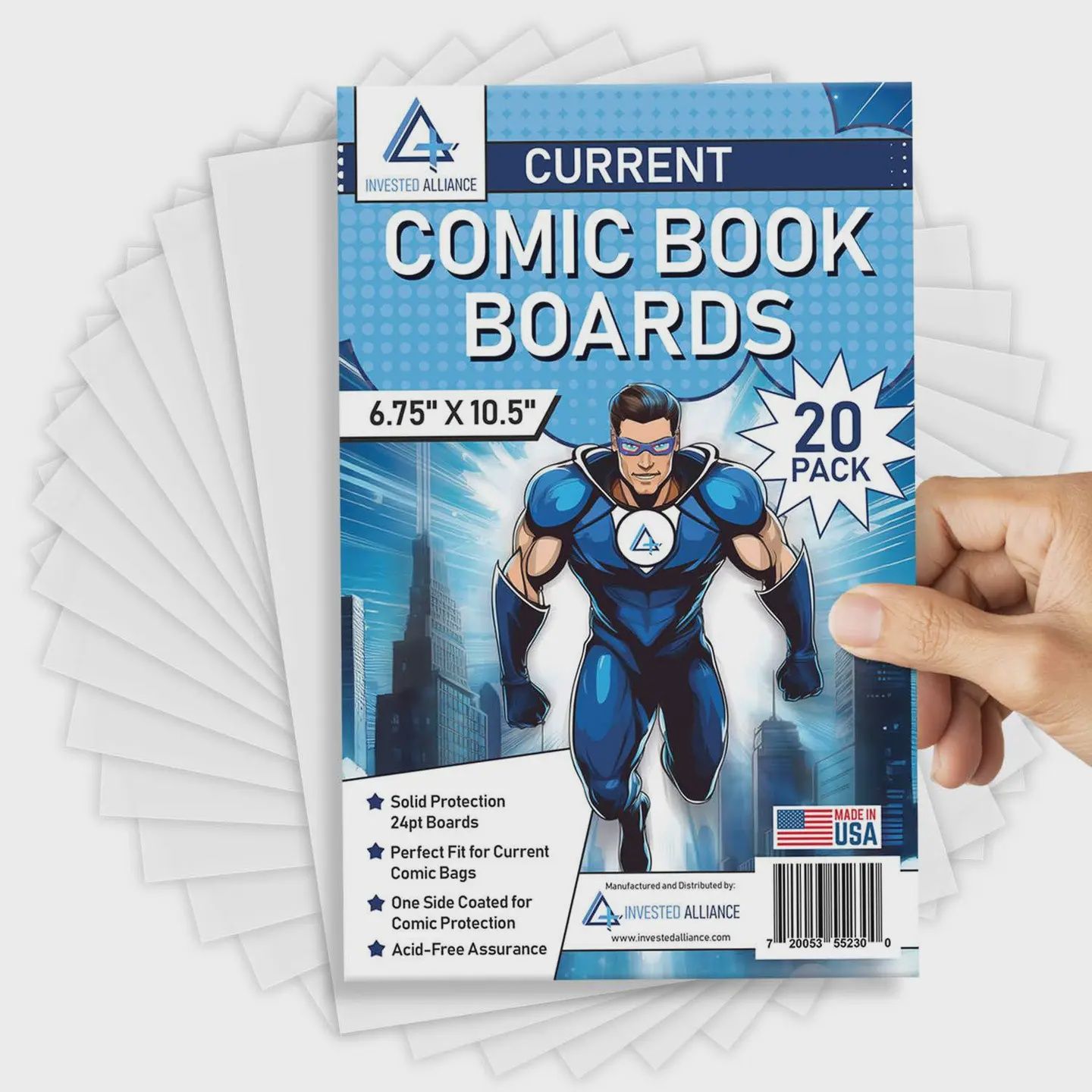 Current Comic Book Backing Boards 20CT (24PT, 6.75" X 10.5")