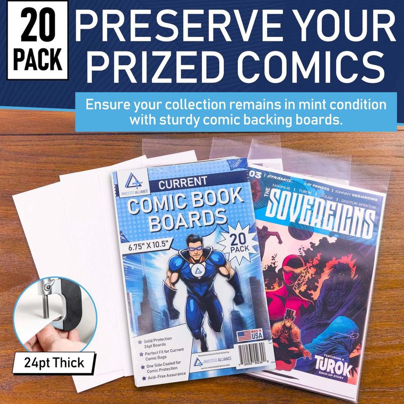 Current Comic Book Backing Boards 20CT (24PT, 6.75" X 10.5")