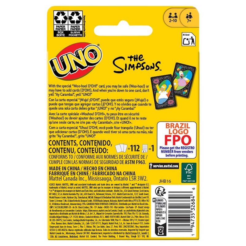 UNO: Simpsons