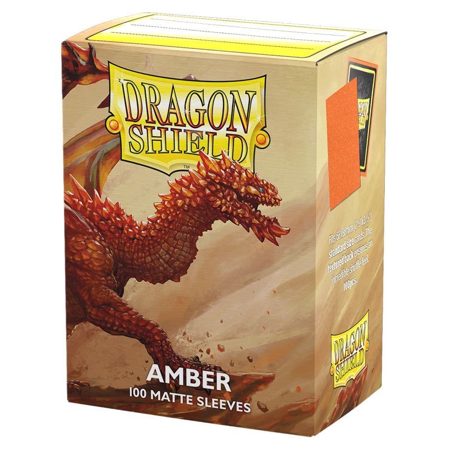 Deck Protector: Dragon Shield: Matte (100), Color: Amber