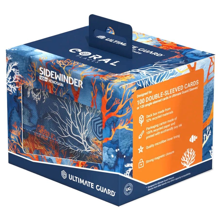 Deck Box: Sidewinder: 100+: Coral Places, Color: Fiery Reef