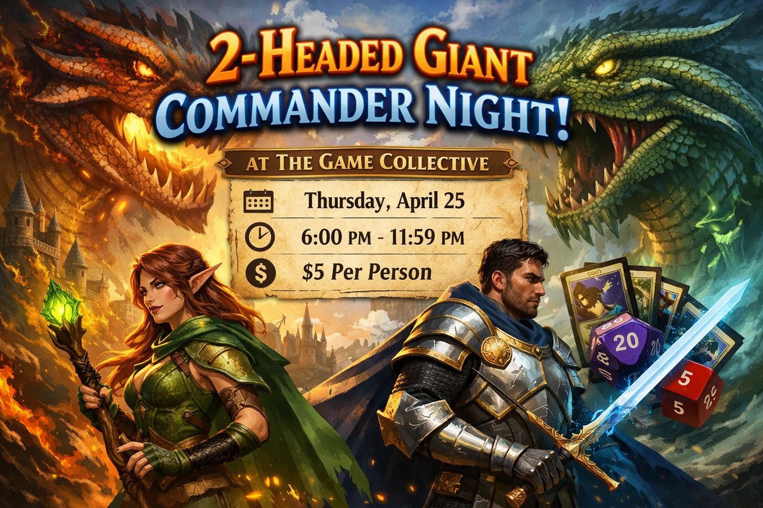 2-Headed Giant Commander Night April 25, 2026 @6PM