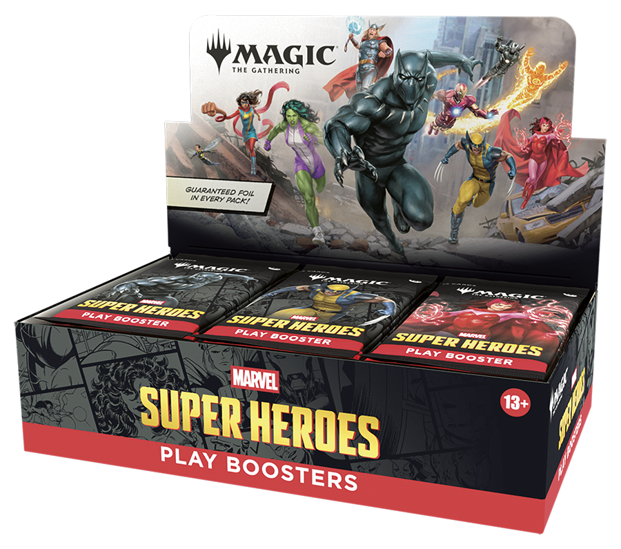 Magic The Gathering: Marvel Super Heroes Play Booster Display
