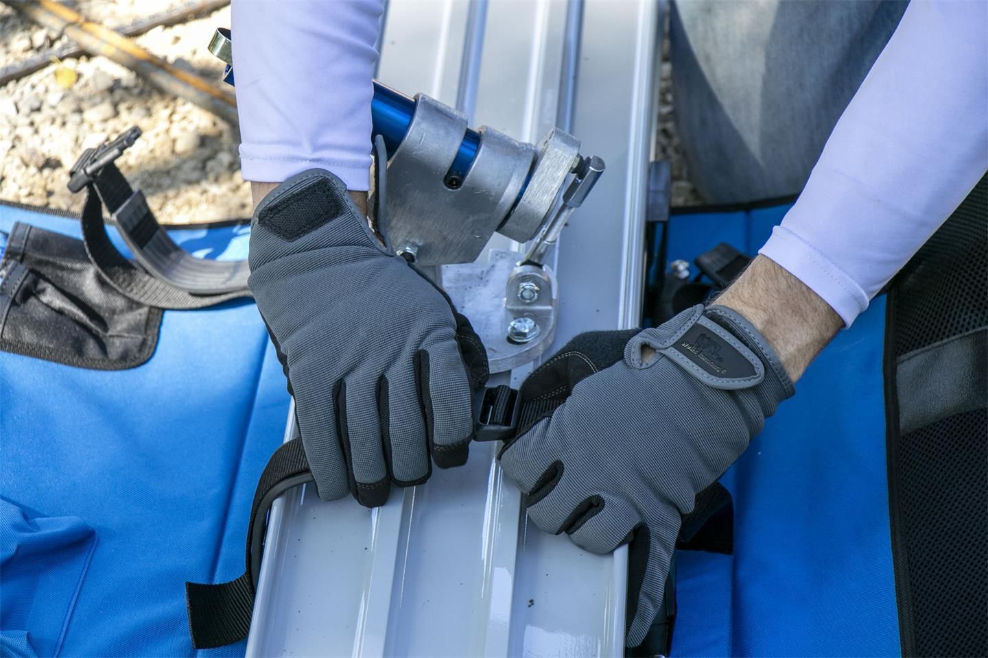 Marshalltown Bull Float Kit w/ Rock It Adjustable Bracket &amp; Swaged Style Octagon Handle