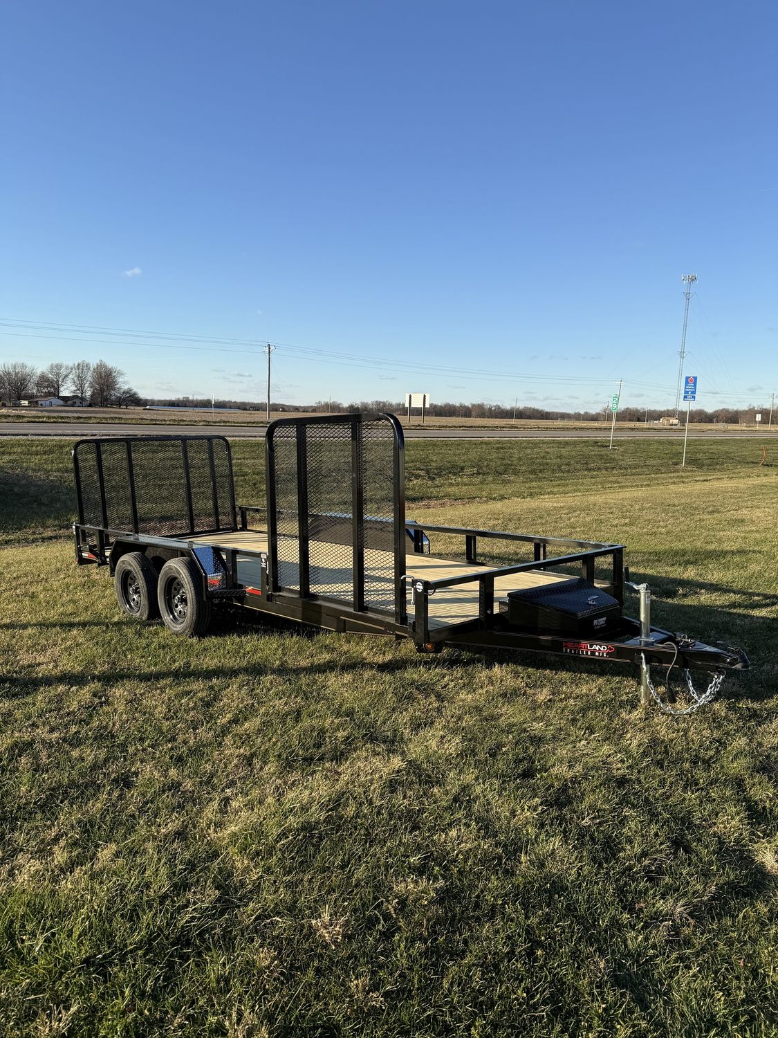Heartland 18' Tandem Utility Trailer Extra Wide W/Side Gate &amp; Toolbox