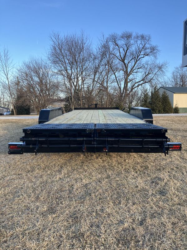 Heartland 22' Super Duty Flatbed Trailer W/ Tool Box &amp; Fold Over Ramps 14K GVW