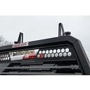 Weather Guard ® Aluminum Louvered Headache Rack, Black