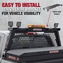 Weather Guard ® Aluminum Louvered Headache Rack, Black