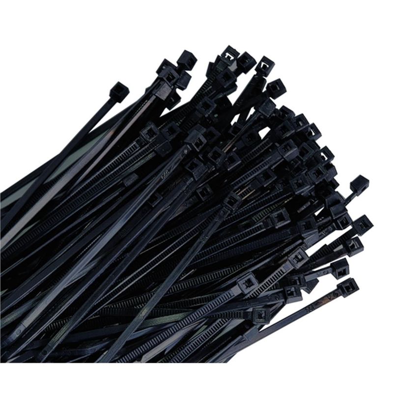 K Tool International Cable Zip Tie 14 in. Black 100/Pack 50 lb. Tensile