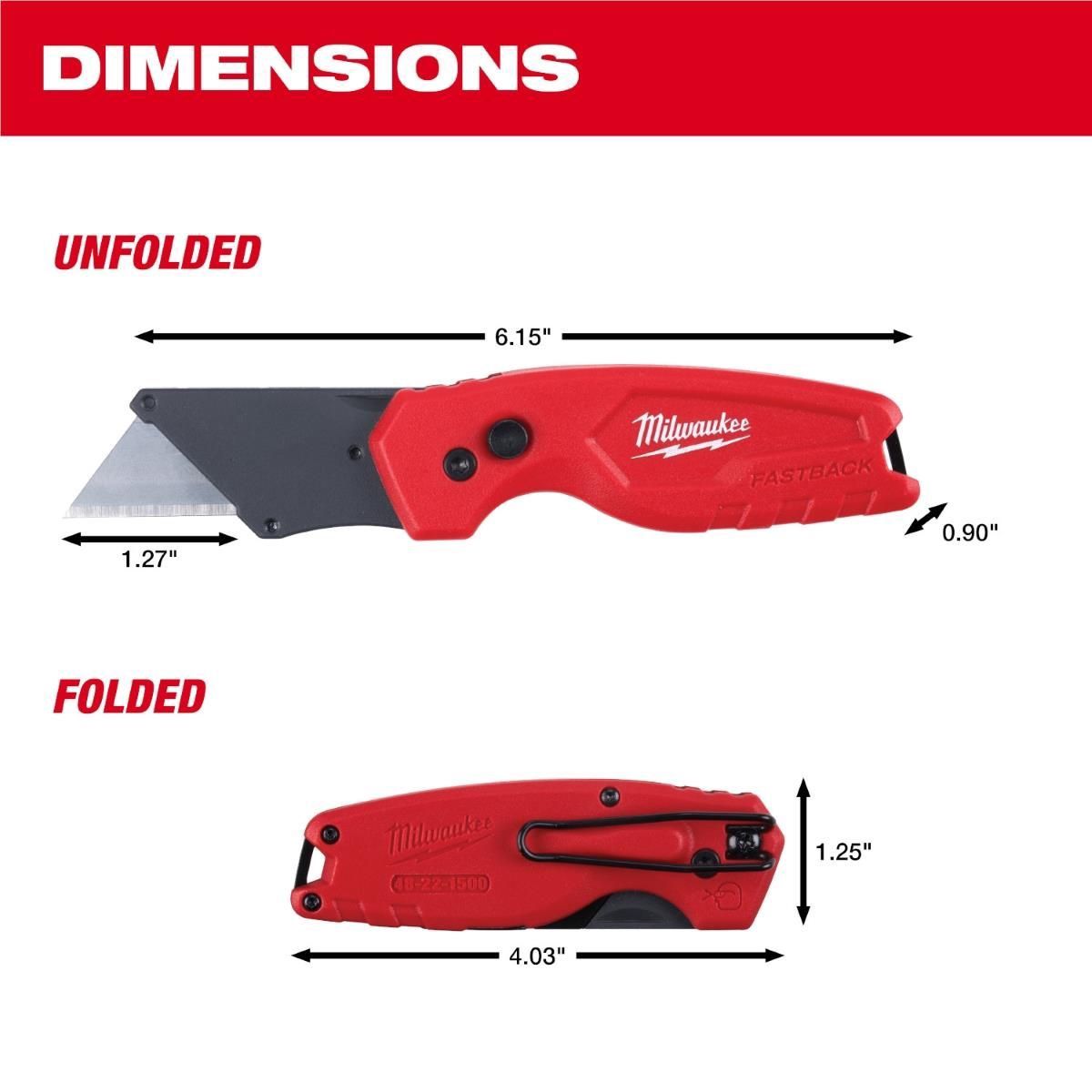 Milwaukee Tool FASTBACK Compact Folding Utility Knife