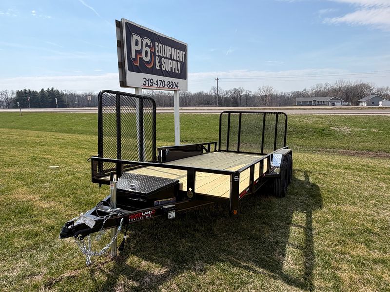 Heartland 16' Tandem Utility Trailer Extra Wide W/ Side Gate &amp; Toolbox