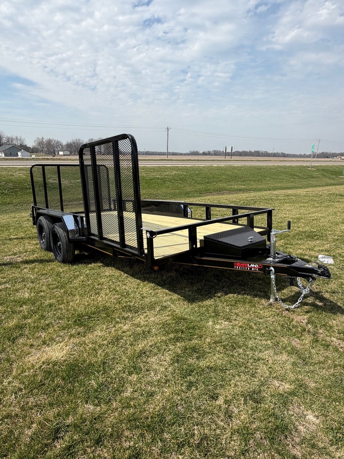 Heartland 16' Tandem Utility Trailer Extra Wide W/ Side Gate &amp; Toolbox