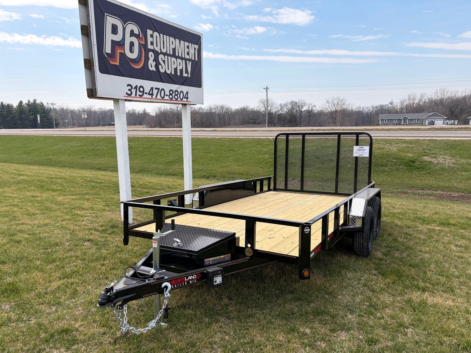 Heartland 14' Tandem Utility Trailer Extra Wide W/ Tool Box