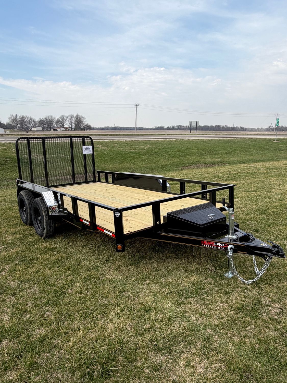 Heartland 14' Tandem Utility Trailer Extra Wide W/ Tool Box