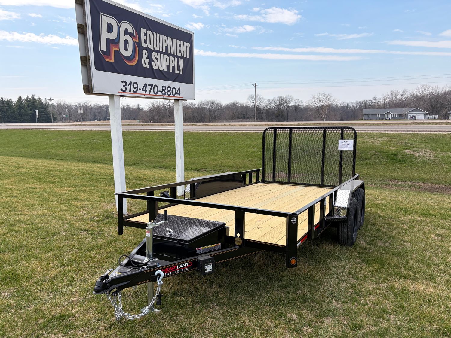 Heartland 14' Tandem Utility Trailer Extra Wide W/ Tool Box