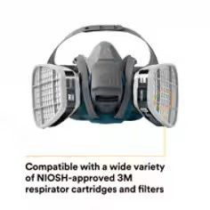 3M™ Rugged Comfort Quick Latch Half Facepiece Reusable Respirator- Large