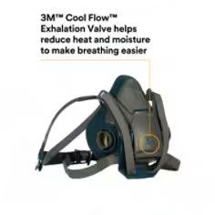 3M™ Rugged Comfort Quick Latch Half Facepiece Reusable Respirator- Large