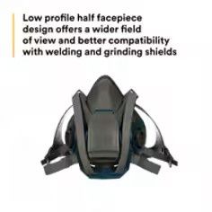 3M™ Rugged Comfort Quick Latch Half Facepiece Reusable Respirator- Large