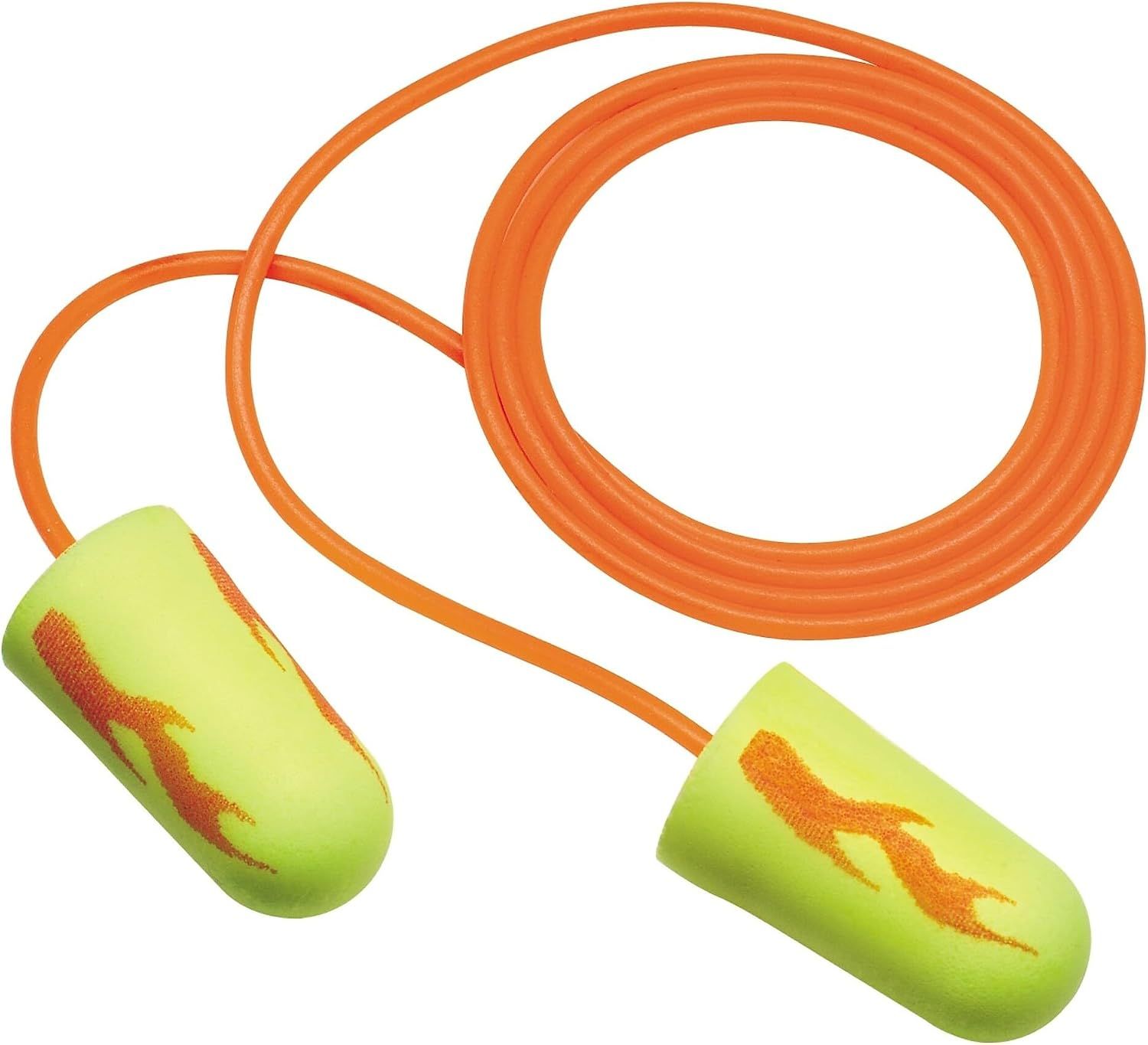 3M™ E-A-Rsoft™  Earplugs, Corded, Poly Bag, Regular Size - Box of 200 pairs