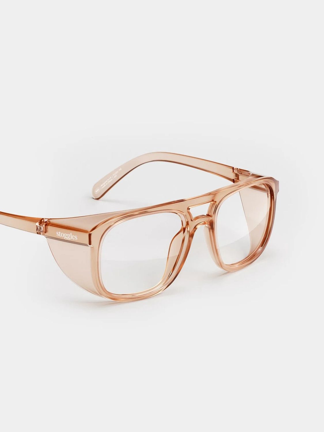 Stoggles Aviator Safety Glasses, Redwood, Medium