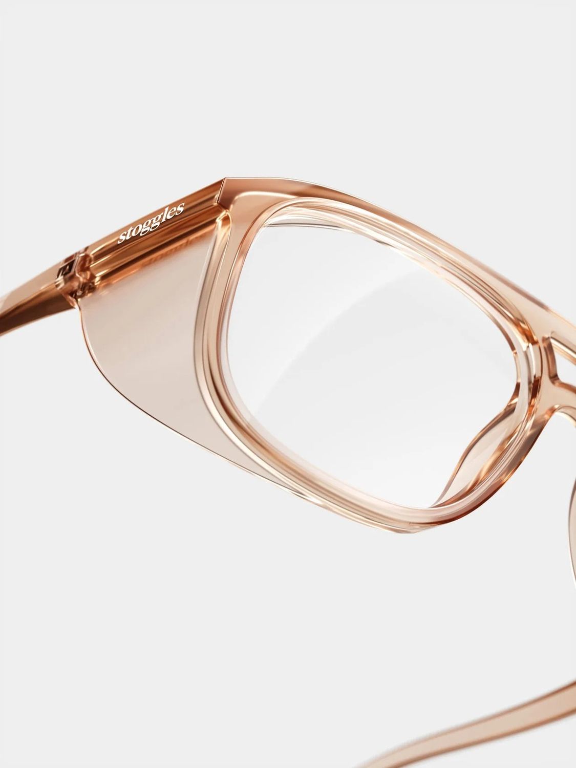 Stoggles Aviator Safety Glasses, Redwood, Medium