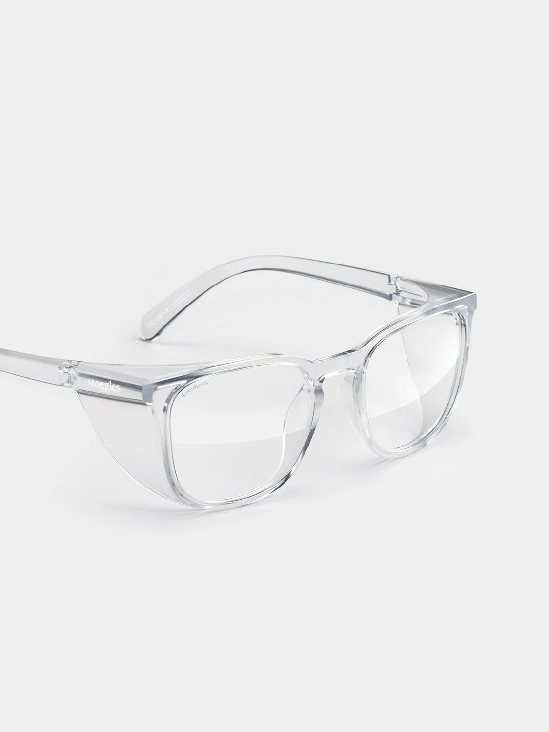 Stoggles Square Safety Glasses, Colour: Clear, Size: Medium