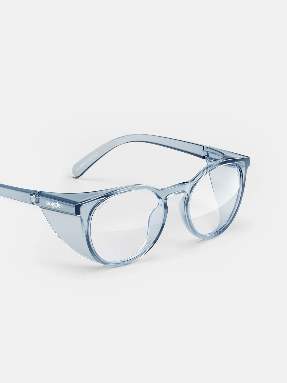 Stoggles Round Safety Glasses - Medium, Colour: Denim