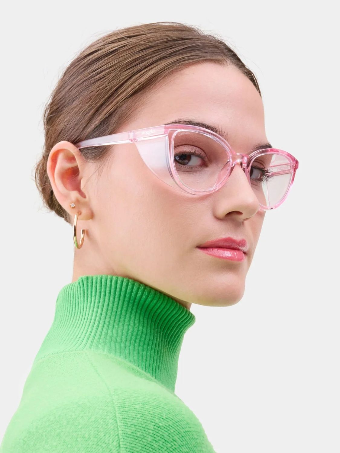 Stoggles Cat Eye Safety Glasses, Blush, Medium