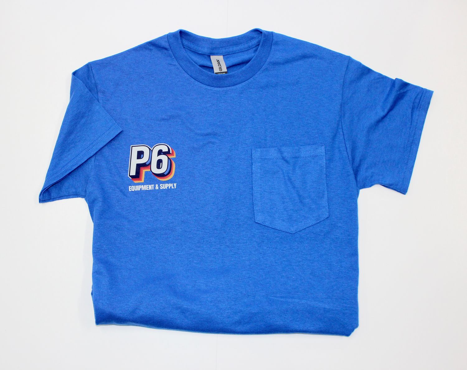 Gildan Uni Dry Blend Pocket T-shirt, Colour: Royal Blue, Size: Small