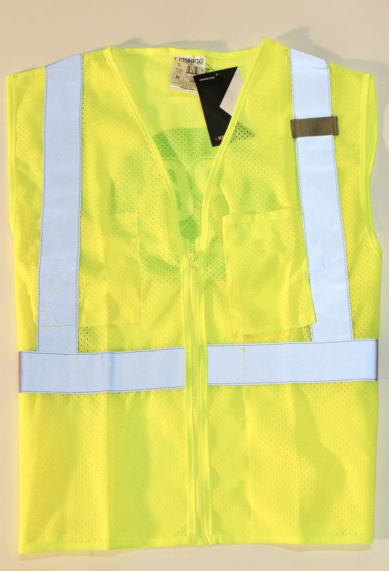 Kishigo Mesh 3-Pocket Safety Vest - Yellow/Lime