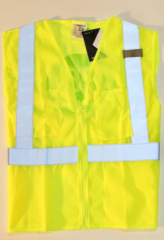 Kishigo Mesh 3-Pocket Safety Vest - Yellow/Lime