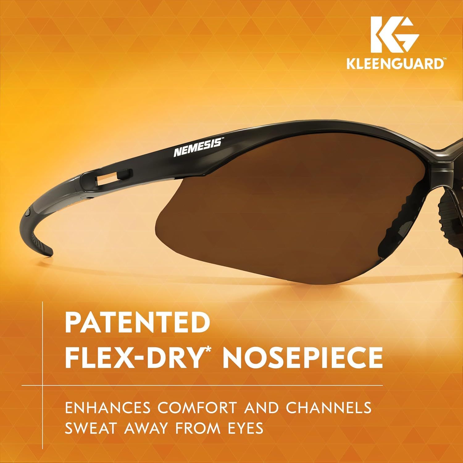 KleenGuard V30 Nemesis Safety Glasses w/ Mirror Coating, Black Frame