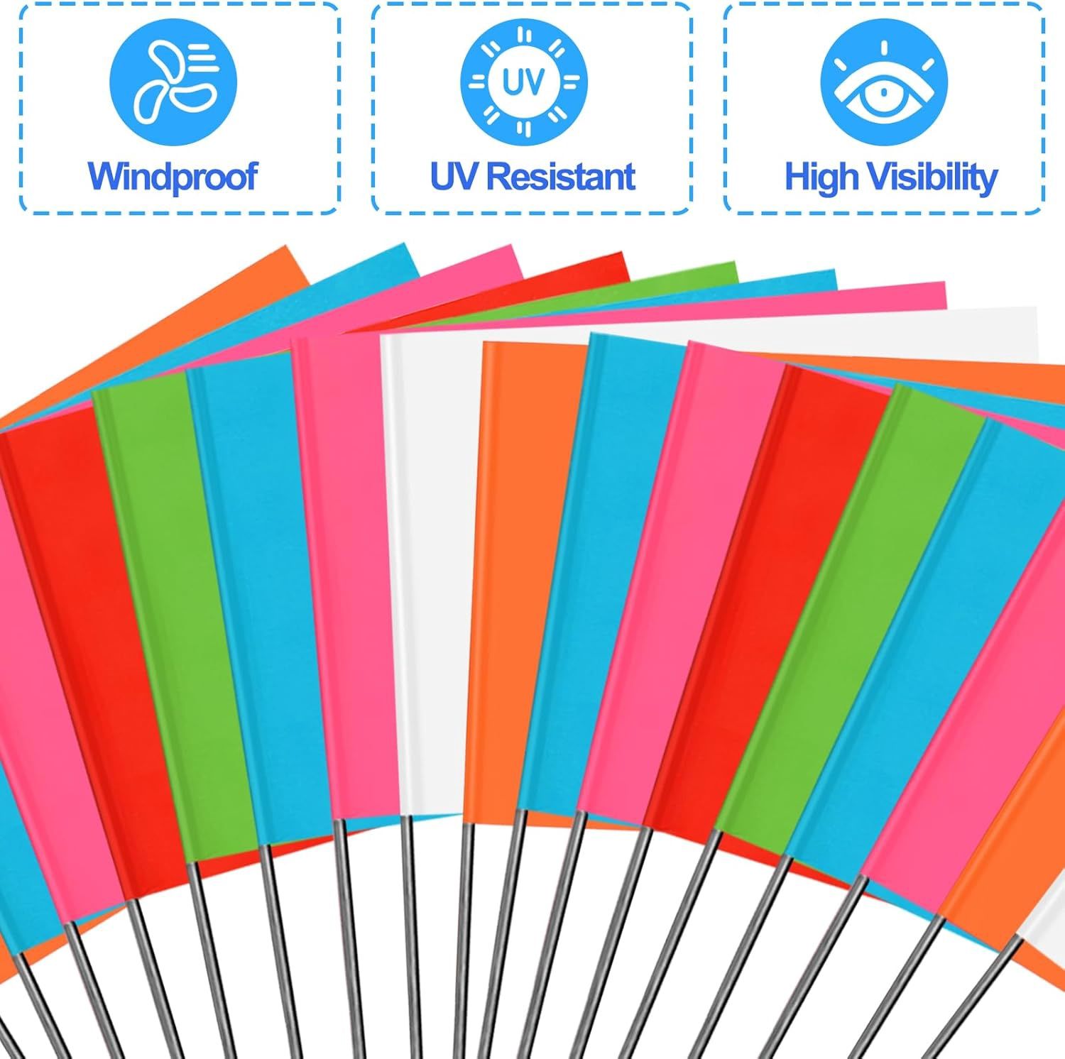 Bekith 15 x 4 x 5 inch Marker Flags - 50 qty