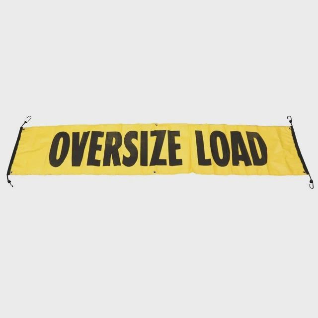 USCC 84" X 18" Oversize/Wide Load Vinyl Sign Banner W/ Bungee Cords