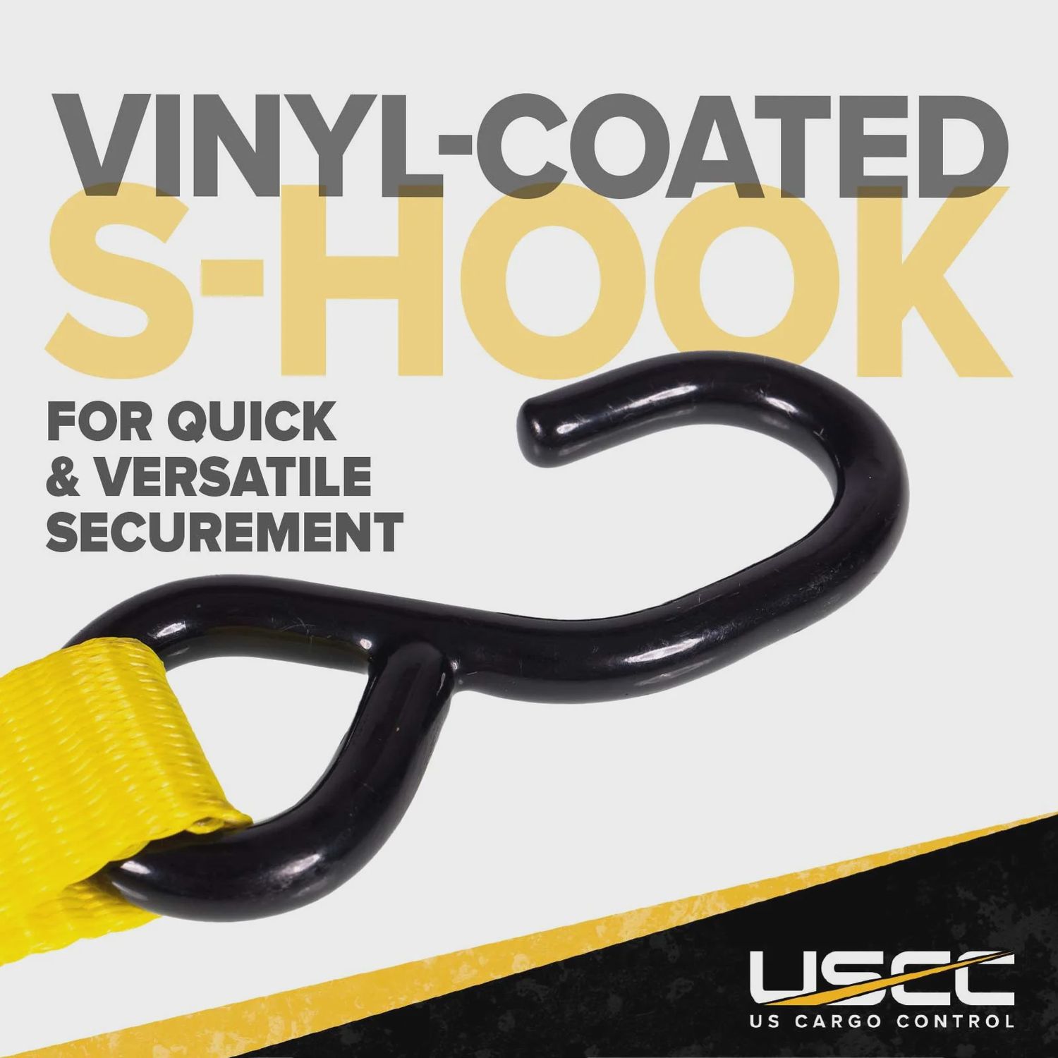 USCC 1" X 15' Ratchet Strap W/ S-Hook