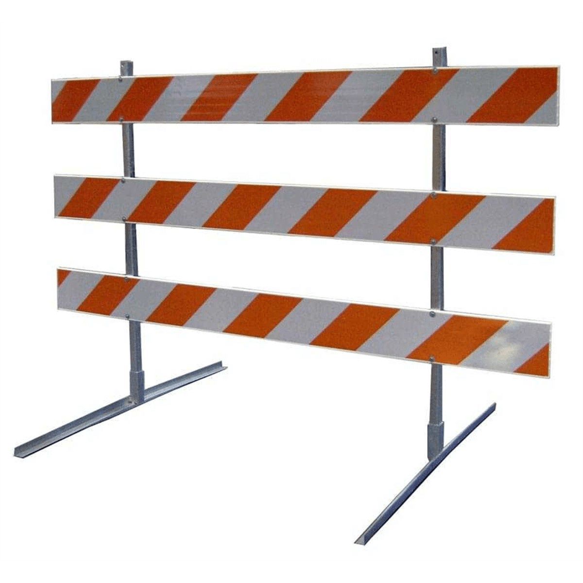 TrafFix Devices Type III Economy Barricade, 8 ft Phoenix Rails