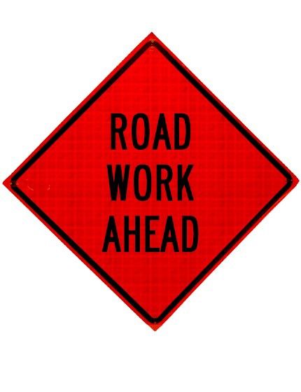 TrafFix Devices Road Work Ahead Reflective Sign 48x48