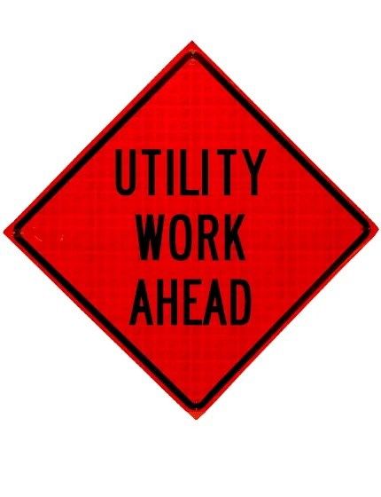 TrafFix Devices Utility Work Ahead Reflective Sign 48x48
