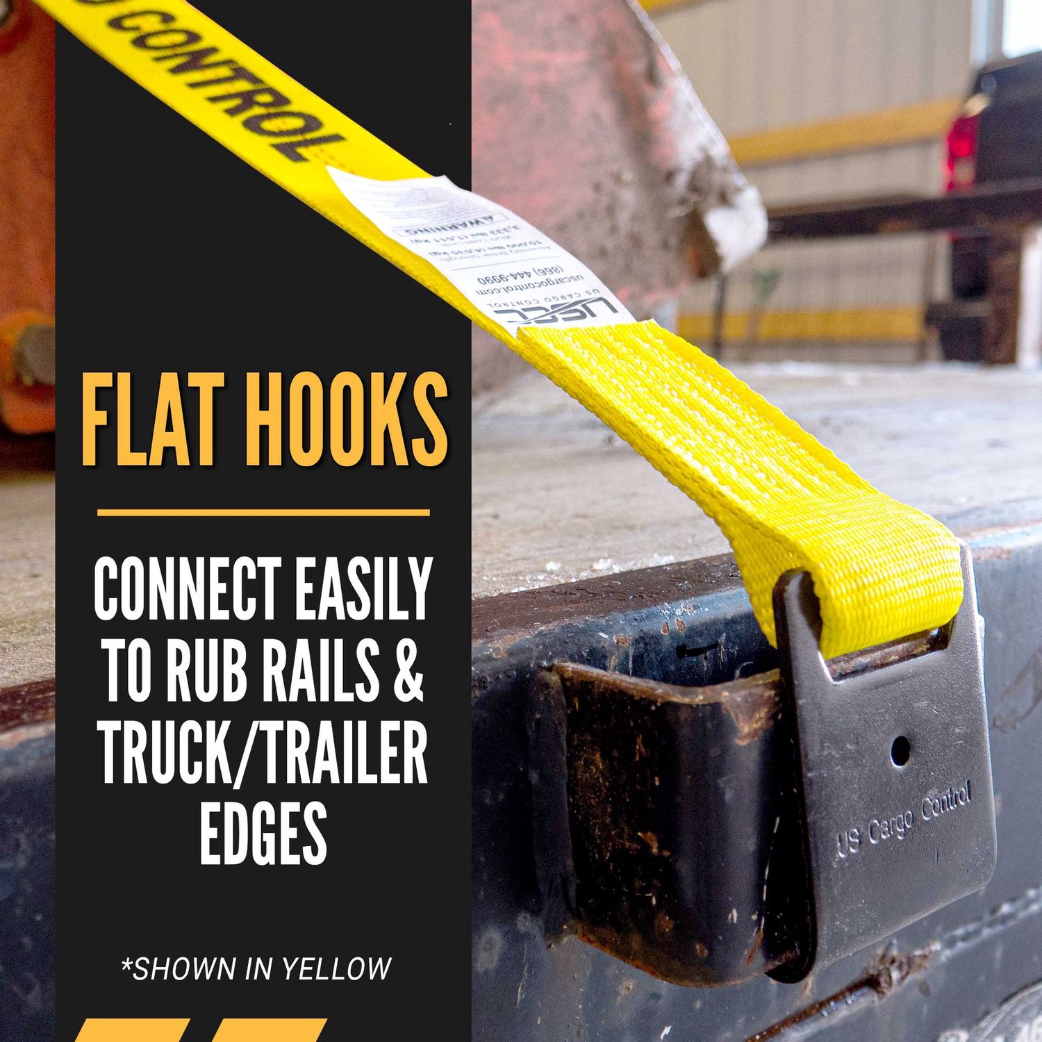 USCC 2" X 18' Ratchet Strap With Flat Hooks | Blue