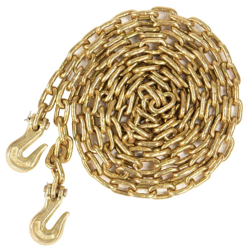 USCC 5/16" X 16' GRADE 70 TRANSPORT CHAIN WITH CLEVIS GRAB HOOKS