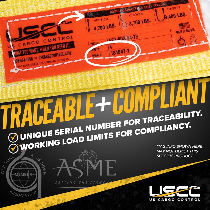 USCC Nylon Lifting Sling - Eye &amp; Eye
