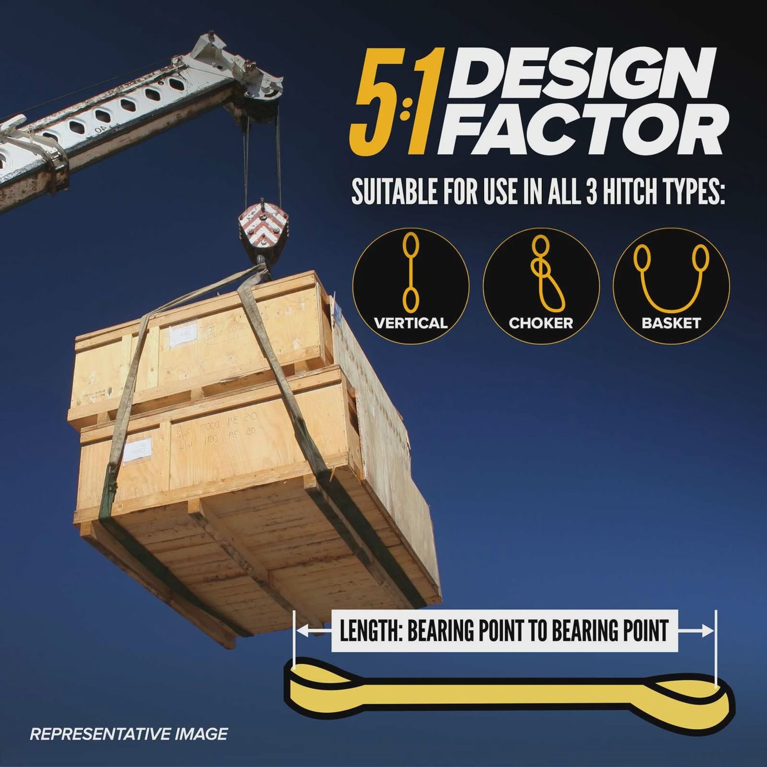 USCC Nylon Lifting Sling - Eye &amp; Eye