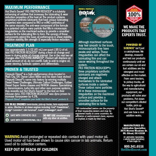 Hotshot's Secret FR3 Friction Reducer