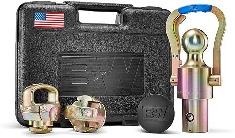 B&amp;W Trailer Hitches OEM Gooseneck Ball &amp; Safety Chain Kit, Style: For Ram