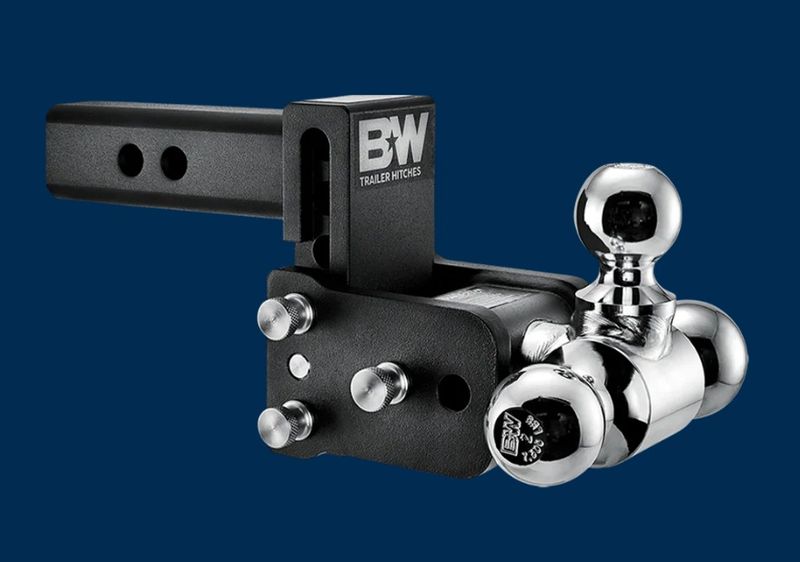 B&amp;W Trailer Hitches Tow &amp; Stow Adjustable Ball Mount 3" Drop