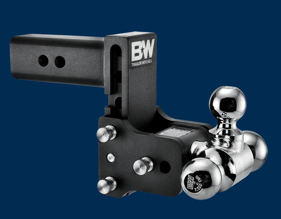 B&amp;W Trailer Hitches Tow &amp; Stow Adjustable Ball Mount 2.5" 5" Drop