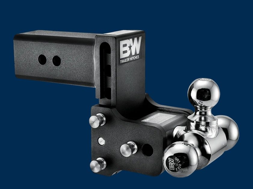 B &amp; W  Trailer Hitches Tow &amp; Stow Adjustable Ball Mount 3" 4.5" Drop