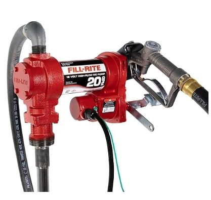 Fill-Rite 20 GPM High Flow Pump 1"x12" Hose, Style: Manual Nozzle