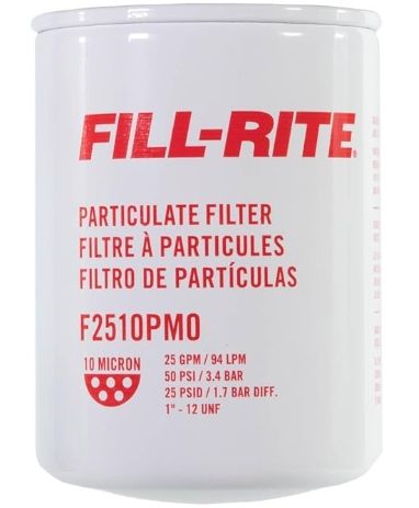 Fill-Rite F2510PM0 1" - 12 UNF 25 GPM (94 LPM) 10 Micron Particulate Spin-On Multi Fuel Filter