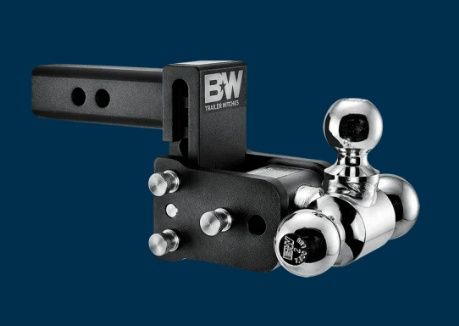 B&amp;W Tow &amp; Stow Trailer Hitches - Standard, 2" Shank, Ball configuration: 1 7/8" x 2" x 2 5/16" Tri-Ball, Color: Black, Drop: 3" Drop